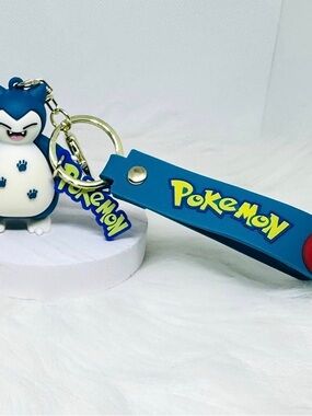 Pokémon Snorlax Logo Keychain Wrist Strap